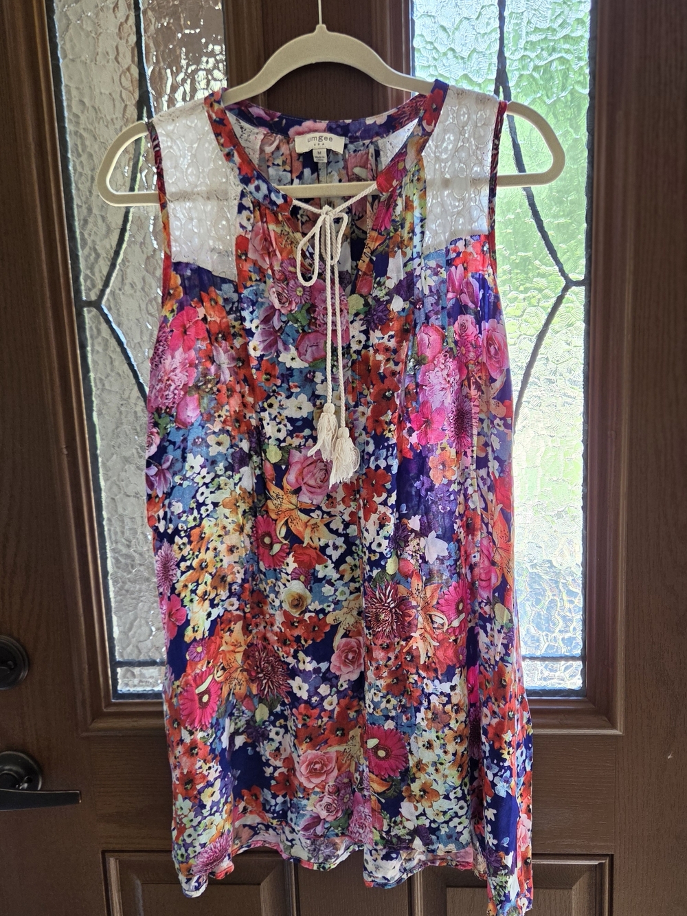 Umgee Floral Top in Purple and Pink